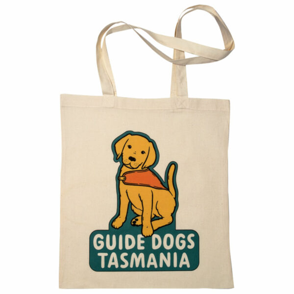 Tote bag featuring illustration of a dog