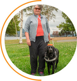 Anne with Guide Dog Billie