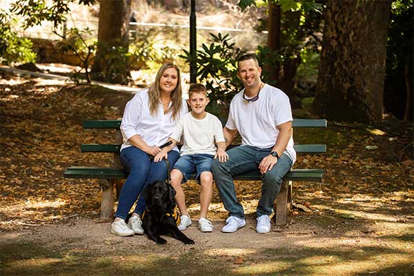 The Angove family with Ronnie